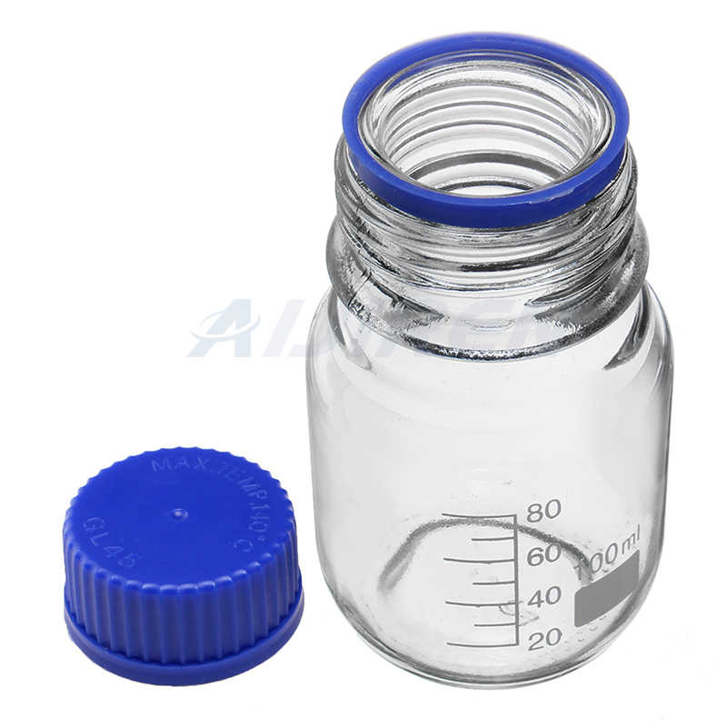 Customized logo clear reagent bottle